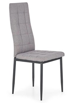 Popielate metalowe krzesło pikowane - Erfan ze sklepu Edinos.pl w kategorii Krzesła - zdjęcie 173601660
