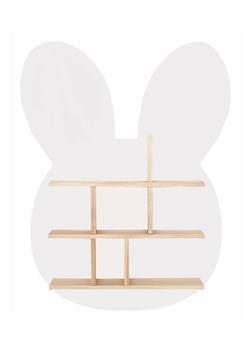 Biała półka dziecięca w kształcie króliczka - Pera 3X ze sklepu Edinos.pl w kategorii Regały dziecięce - zdjęcie 173601724