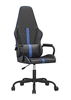 Czarno-niebieski masujący fotel gamingowy - Gandawa 12X ze sklepu Edinos.pl w kategorii Krzesła biurowe - zdjęcie 173602083