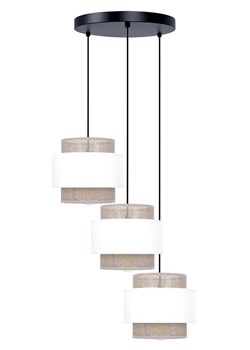 Potrójna beżowa lampa abażurowa boho - A520 Z1-K41 ze sklepu Edinos.pl w kategorii Oświetlenie - zdjęcie 173602270