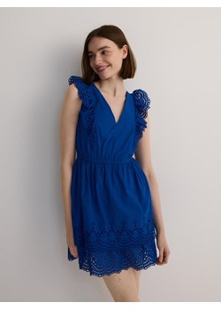 Reserved - Sukienka z ażurowymi wstawkami - niebieski ze sklepu Reserved w kategorii Sukienki - zdjęcie 173604823