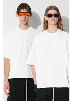 Rick Owens t-shirt bawełniany kolor biały gładki ze sklepu PRM w kategorii T-shirty męskie - zdjęcie 173605171