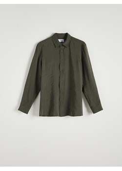 Reserved - Koszula regular fit z modalu - ciemnozielony ze sklepu Reserved w kategorii Koszule męskie - zdjęcie 173606202