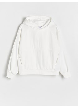 Reserved - Bawełniana bluza - biały ze sklepu Reserved w kategorii Bluzy dziewczęce - zdjęcie 173606371