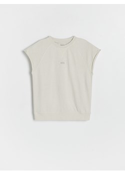 Reserved - Bawełniany t-shirt oversize - beżowy ze sklepu Reserved w kategorii T-shirty chłopięce - zdjęcie 173606603