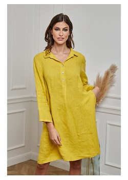 La Compagnie Du Lin Lniana sukienka &quot;Hava&quot; w kolorze żółtym ze sklepu Limango Polska w kategorii Sukienki - zdjęcie 173607413