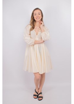 sukienka damska pinko blk01 103587 a1x2 kremowy ze sklepu Royal Shop w kategorii Sukienki - zdjęcie 173610104