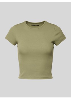 T-shirt z efektem prążkowania ze sklepu Peek&Cloppenburg  w kategorii Bluzki damskie - zdjęcie 173611050
