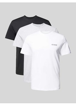 T-shirt z nadrukiem z logo w zestawie 3 szt. ze sklepu Peek&Cloppenburg  w kategorii Podkoszulki męskie - zdjęcie 173611084