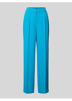 Spodnie o kroju regular fit z zakładkami w pasie i aplikacją ze sklepu Peek&Cloppenburg  w kategorii Spodnie damskie - zdjęcie 173611542
