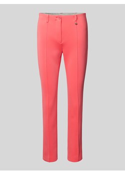 Spodnie do garnituru o kroju slim fit z przeszytymi zakładkami w pasie ze sklepu Peek&Cloppenburg  w kategorii Spodnie damskie - zdjęcie 173611590