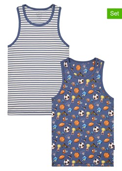 Claesens Podkoszulki (2 szt.) w kolorze niebieskim ze wzorem ze sklepu Limango Polska w kategorii Podkoszulki dziecięce - zdjęcie 173612691