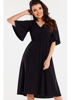 Sukienka rozkloszowana czarna A518, Kolor czarny, Rozmiar L, Awama ze sklepu Primodo w kategorii Sukienki - zdjęcie 173613823