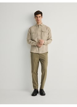 Reserved - Lniana koszula comfort fit - zielony ze sklepu Reserved w kategorii Koszule męskie - zdjęcie 173615540