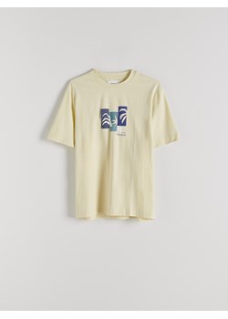 Reserved - T-shirt relaxed fit z nadrukiem - jasnozielony ze sklepu Reserved w kategorii T-shirty męskie - zdjęcie 173615621