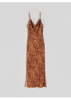 Reserved - Sukienka z nadrukiem zwierzęcym - brązowy ze sklepu Reserved w kategorii Sukienki - zdjęcie 173619500