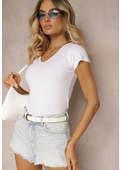 Biały T-shirt Nelimia ze sklepu Renee odzież w kategorii Bluzki damskie - zdjęcie 173620343