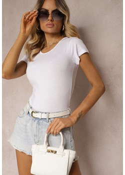 Biały T-shirt Felatia ze sklepu Renee odzież w kategorii Bluzki damskie - zdjęcie 173620353