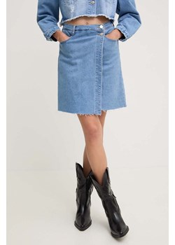 Answear Lab spódnica jeansowa kolor niebieski mini prosta ze sklepu ANSWEAR.com w kategorii Spódnice - zdjęcie 173620911