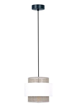 Biało-beżowa lampa wisząca abażurowa boho - A518 K0-C64 ze sklepu Edinos.pl w kategorii Lampy wiszące - zdjęcie 173621493