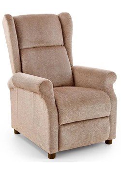 Rozkładany fotel uszak wypoczynkowy Alden - beżowy ze sklepu Edinos.pl w kategorii Fotele - zdjęcie 173621752