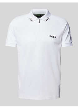 Koszulka polo o kroju slim fit z zamkiem błyskawicznym model ‘Philix’ ze sklepu Peek&Cloppenburg  w kategorii T-shirty męskie - zdjęcie 173621924