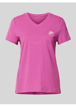 T-shirt z dekoltem w serek ze sklepu Peek&Cloppenburg  w kategorii Bluzki damskie - zdjęcie 173621944