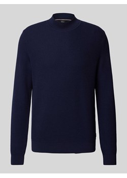 Sweter z dzianiny z fakturowanym wzorem model ‘Derano’ ze sklepu Peek&Cloppenburg  w kategorii Swetry męskie - zdjęcie 173622112
