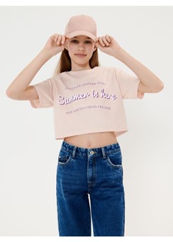 Sinsay - Crop top oversize - różowy ze sklepu Sinsay w kategorii Bluzki dziewczęce - zdjęcie 173624163