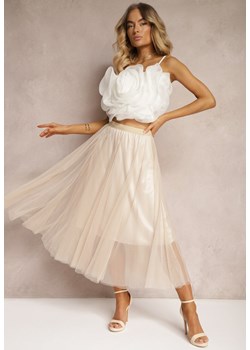 Beżowa Spódnica Zenatia ze sklepu Renee odzież w kategorii Spódnice - zdjęcie 173624692