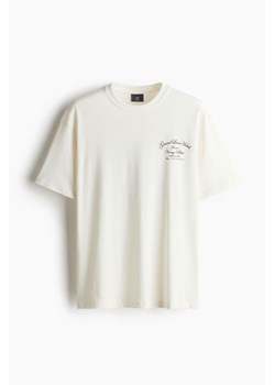 H & M - T-shirt z nadrukiem Loose Fit - Biały ze sklepu H&M w kategorii Bluzki damskie - zdjęcie 173624783
