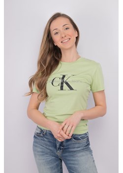 t-shirt damski calvin klein zw0zw02075 zielony ze sklepu Royal Shop w kategorii Bluzki damskie - zdjęcie 173628201