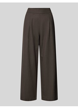 Spodnie lniane o skróconym kroju regular fit ze sklepu Peek&Cloppenburg  w kategorii Spodnie damskie - zdjęcie 173628991