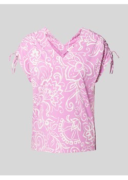 T-shirt z dekoltem w serek ze sklepu Peek&Cloppenburg  w kategorii Bluzki damskie - zdjęcie 173629193