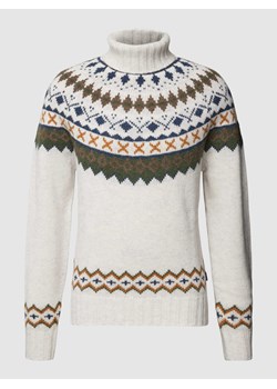 Sweter z dzianiny z wełny ze sklepu Peek&Cloppenburg  w kategorii Swetry męskie - zdjęcie 173629211