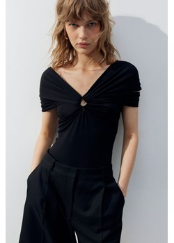 H & M - Body thong cold shoulder - Czarny ze sklepu H&M w kategorii Bluzki damskie - zdjęcie 173629781