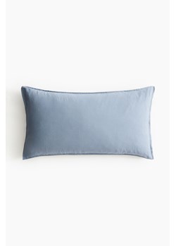 H & M - Sprana poszewka na poduszkę zawierająca len - Niebieski ze sklepu H&M w kategorii Poszewki na poduszki - zdjęcie 173629974