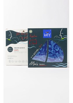 Key bokserki w morskie wzory MXH 902 A24 NI, Kolor niebieski-wzór, Rozmiar M, Key ze sklepu Primodo w kategorii Majtki męskie - zdjęcie 173630731