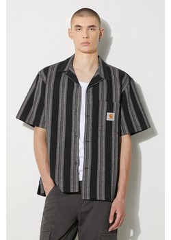 Carhartt WIP koszula bawełniana Dodson Shirt męska kolor czarny regular z kołnierzykiem klasycznym I033687.2A3XX ze sklepu PRM w kategorii Koszule męskie - zdjęcie 173631124