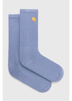 Carhartt WIP skarpetki Chase Socks męskie kolor niebieski I029421.29XXX ze sklepu PRM w kategorii Skarpetki męskie - zdjęcie 173631140
