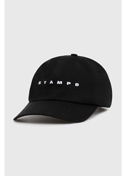 STAMPD czapka z daszkiem bawełniana Strike Logo Sports Cap kolor czarny z aplikacją SLA-U3219HT-BLK ze sklepu PRM w kategorii Czapki z daszkiem męskie - zdjęcie 173631174