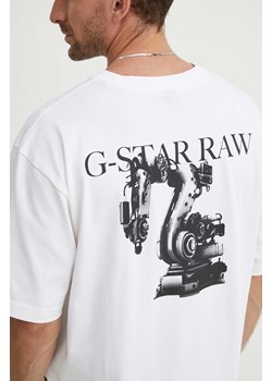G-Star Raw t-shirt bawełniany męski kolor biały z nadrukiem D24691-C784 ze sklepu ANSWEAR.com w kategorii T-shirty męskie - zdjęcie 173633931