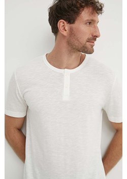 Marc O&apos;Polo t-shirt bawełniany męski kolor biały gładki 436217651236 ze sklepu ANSWEAR.com w kategorii T-shirty męskie - zdjęcie 173634013
