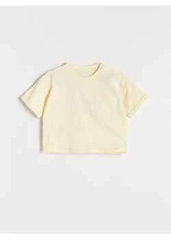 Reserved - Bawełniany t-shirt - żółty ze sklepu Reserved w kategorii Koszulki niemowlęce - zdjęcie 173634991