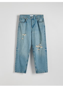 Reserved - Jeansy loose z rozdarciami - niebieski ze sklepu Reserved w kategorii Jeansy męskie - zdjęcie 173635022
