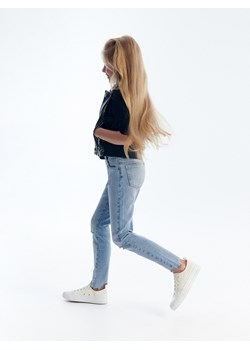 Reserved - Jeansy slim z rozcięciami - niebieski ze sklepu Reserved w kategorii Spodnie dziewczęce - zdjęcie 173637151