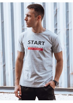 T-shirt męski jasnoszary Dstreet RX5606 ze sklepu DSTREET.PL w kategorii T-shirty męskie - zdjęcie 173637462