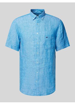 Koszula casualowa z lnu z kołnierzykiem typu button down model ‘Summer’ ze sklepu Peek&Cloppenburg  w kategorii Koszule męskie - zdjęcie 173638472