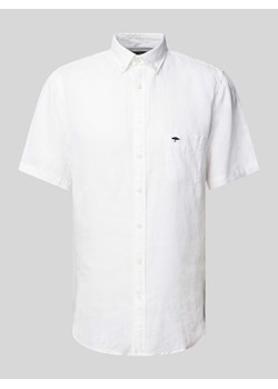Koszula casualowa z lnu z kołnierzykiem typu button down model ‘Summer’ ze sklepu Peek&Cloppenburg  w kategorii Koszule męskie - zdjęcie 173638550