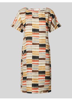 Sukienka mini z lnu ze wzorem na całej powierzchni ze sklepu Peek&Cloppenburg  w kategorii Sukienki - zdjęcie 173638591